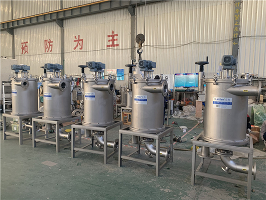 Connessione flange di ingresso / uscita auto-pulizia automatica Alloggiamento di filtro di raschiatura esterno per la misurazione del mulino di carta