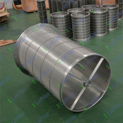 Fresco di perline Assi esterno verso l'interno SS304 Acciaio inossidabile Flanch 80 Mesh Wedge Wire Basket